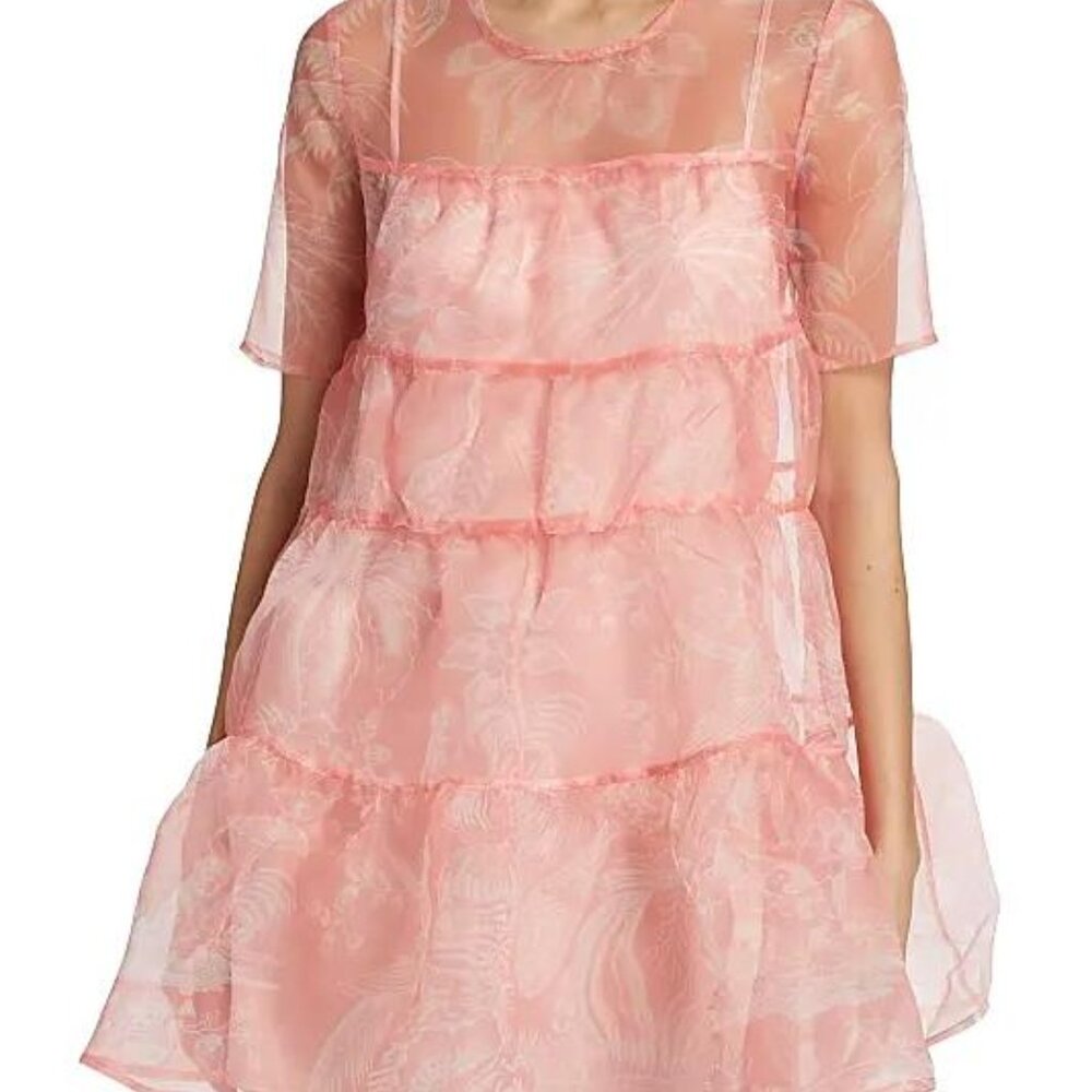 STAUD   Mini Hyacinth Babydoll Dress